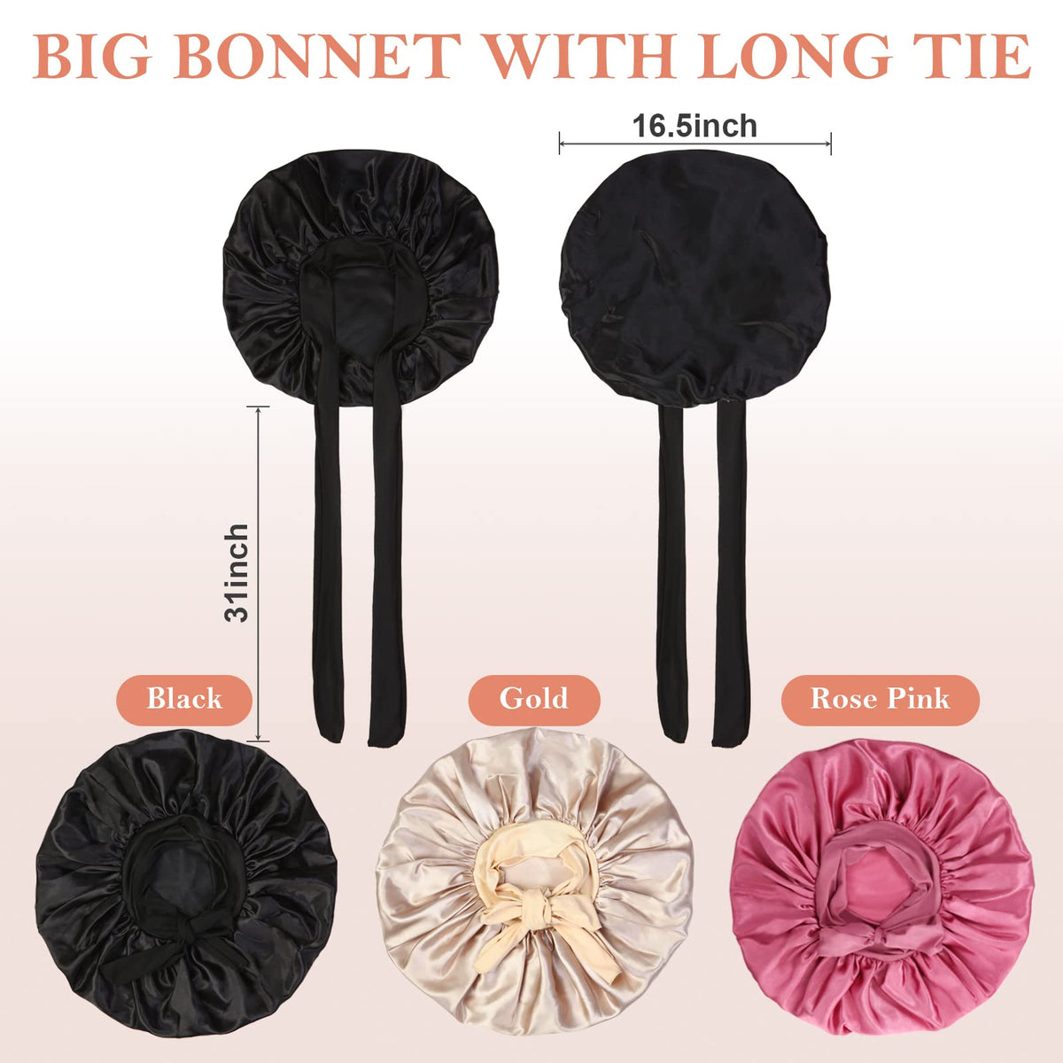 Bonnet de nuit Kafteri en satin, vue de côté