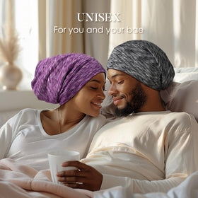 Bonnet de nuit LULUSILK en soie avec fond neutre