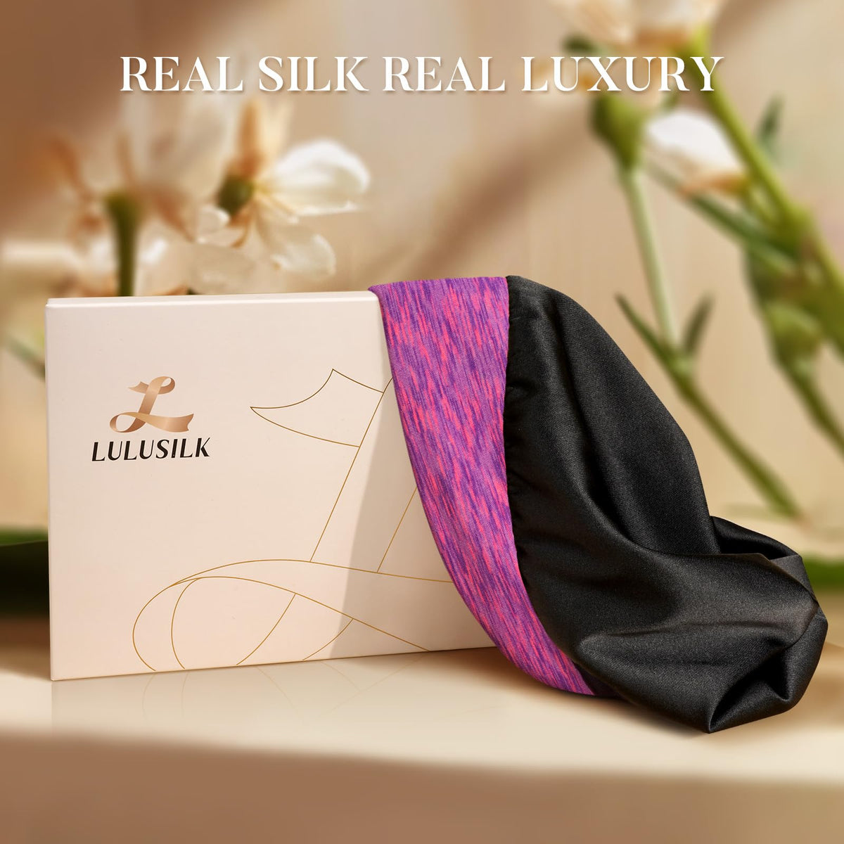 Bonnet de nuit LULUSILK en soie, vue de côté