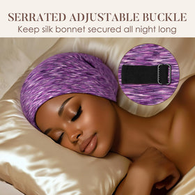 Bonnet de nuit LULUSILK posé sur une table avec sa boîte cadeau