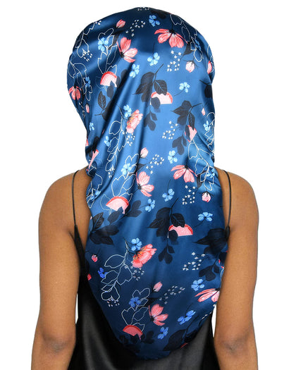 Bonnet de nuit satin ajustable YANIBEST, couleur rose, vue de face