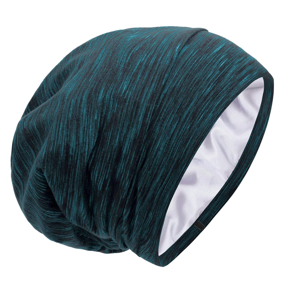 Bonnet de nuit satin GB Selected couleur bleu lac, vue avant