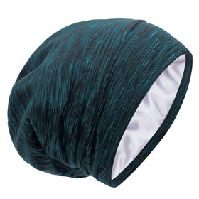 Bonnet de nuit satin GB Selected couleur bleu lac, vue avant