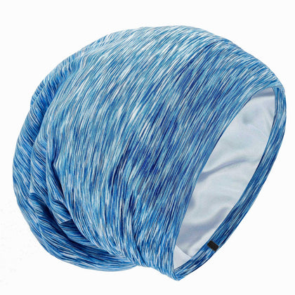 Bonnet de nuit satinée GB Selected couleur bleu ciel vue de face