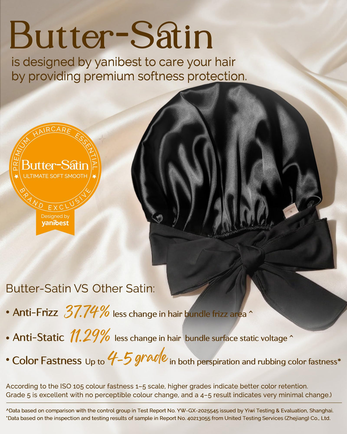 Bonnet de nuit YANIBEST ajustable avec bande élastique