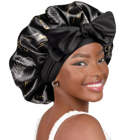 Bonnet de nuit YANIBEST en satin doux, vue avant