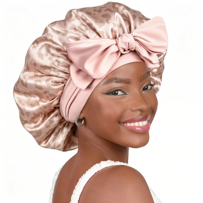 Bonnet de nuit YANIBEST en satin doux vue de face