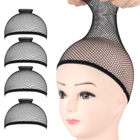 Bonnet de perruque Fandamei noir en mesh, vue de face