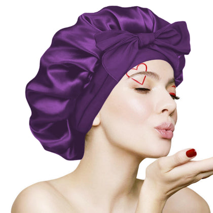 Bonnet de soie VECIIR lavande vue de face
