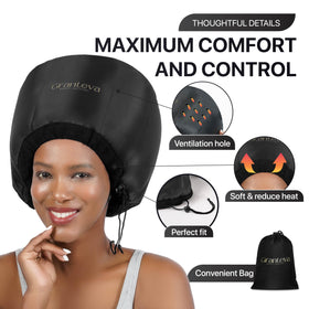 Bonnet diffuseur Granteva en satin, détails de la sangle ajustable