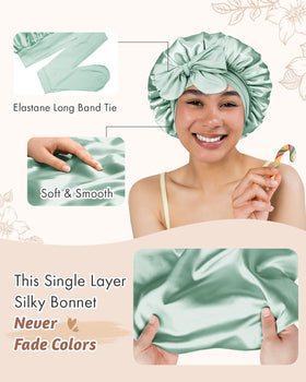 Bonnet en satin BONNET QUEEN avec un nœud élégant sur le front