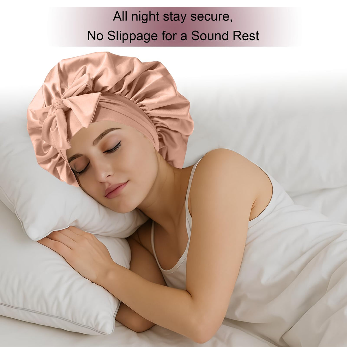 Bonnet en satin Confvrter avec bande élastique ajustable