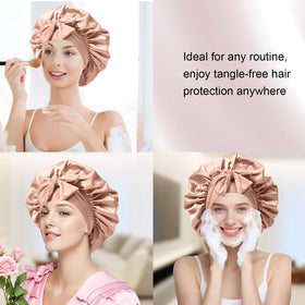 Bonnet en satin Confvrter avec élastique visible