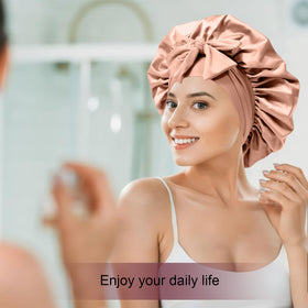 Bonnet en satin Confvrter utilisé pour le maquillage