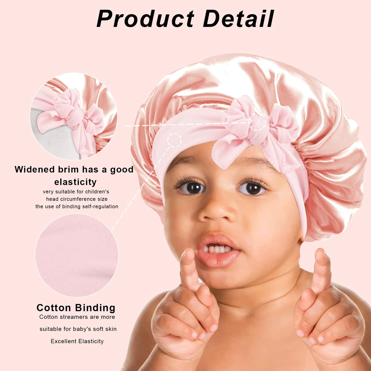 Bonnet en satin FIRSTPELLA violet pour enfants