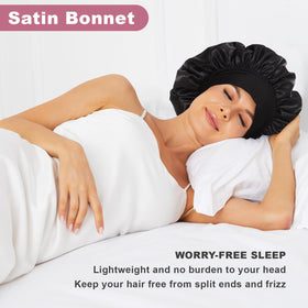Bonnet en satin LEADUWAY 3 pcs vue arrière