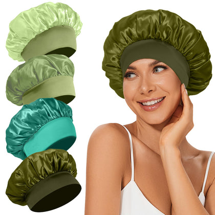 Bonnet en satin LEADUWAY couleur rose vue de face