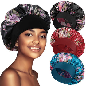 Bonnet en satin PHILIGHTS vue de face avec bande élastique