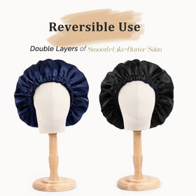 Bonnet en satin YANIBEST, détails de la doublure intérieure
