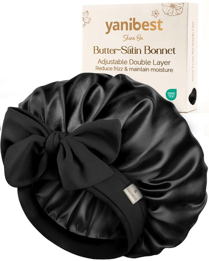 Bonnet en satin YANIBEST modèle double couche vue avant