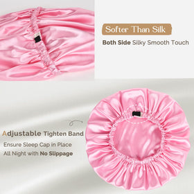 Bonnet en satin YANIBEST porté par une femme