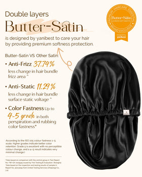 Bonnet en satin YANIBEST sur un oreiller