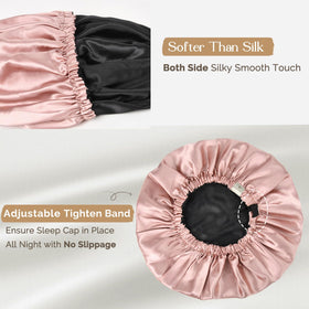 Bonnet en satin YANIBEST sur un oreiller