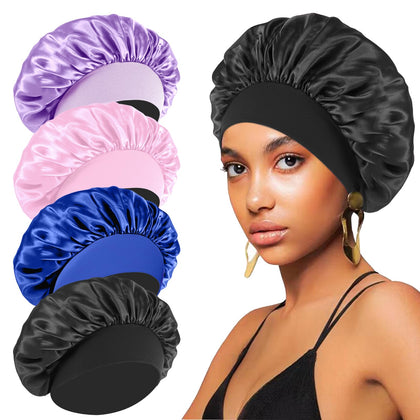 Bonnet en soie FIRSTPELLA noir, modèle avant avec élastique