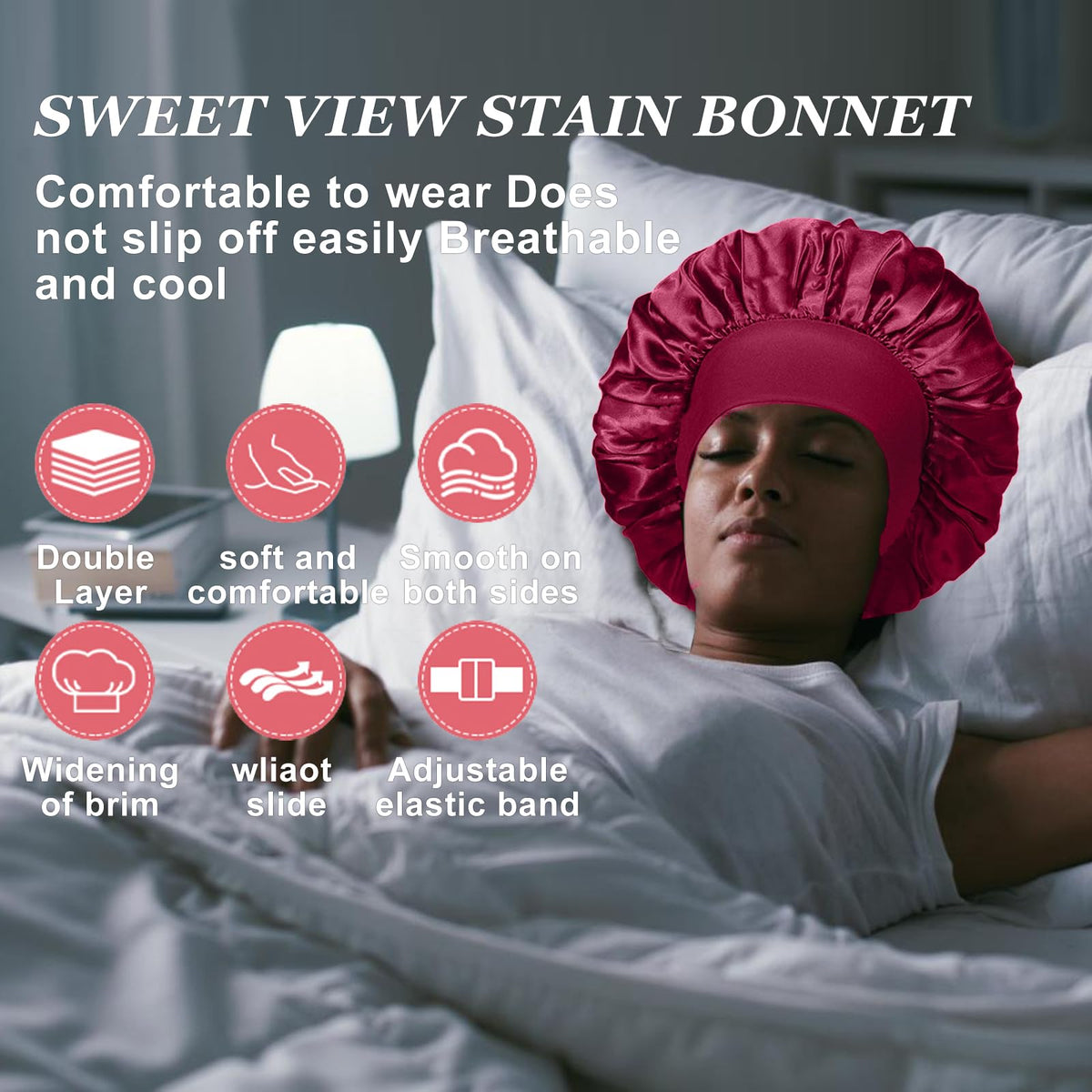 Bonnet en soie FIRSTPELLA porté sur une tête