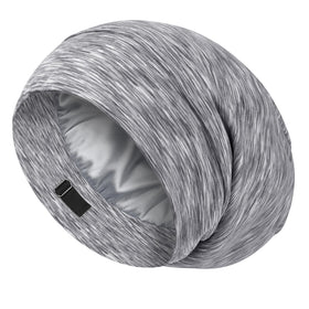 Bonnet en soie LULUSILK gris clair vue de face