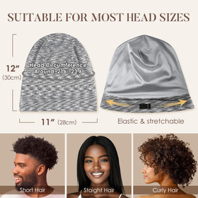 Bonnet en soie LULUSILK porté par une personne
