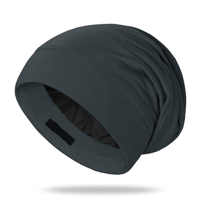 Bonnet en soie OLESILK gris foncé vu de face