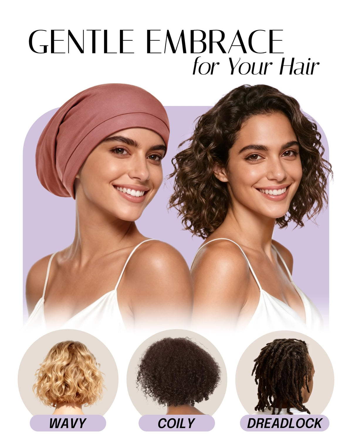Bonnet en soie OLESILK posé sur une coiffeuse