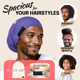 Bonnet Fittia sur une table, avec des accessoires de coiffure