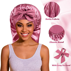 Bonnet ROYBENS porté par un modèle avec cheveux longs