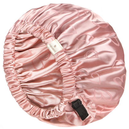 Bonnet satin ajustable YANIBEST couleur noire vue de face