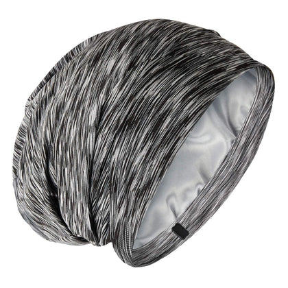 Bonnet satin doublé ajustable GB Selected noir vue de face