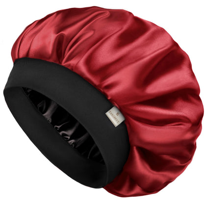 Bonnet satin doux YANIBEST vue avant couleur noire