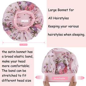 Bonnet satin PHILIGHTS 3PCS en usage lors d'une routine de soins