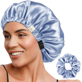 Bonnet satin YANIBEST réglable en vue de face