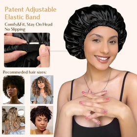 Bonnet YANIBEST porté sur une tête, cheveux bouclés
