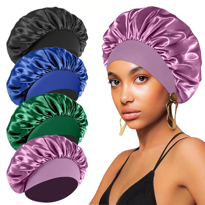 Bonnets en satin FIRSTPELLA en noir, bleu saphir, rose et violet