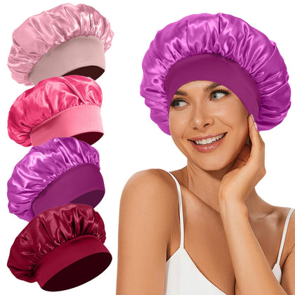 Bonnets en satin LEADUWAY 4 pièces en différentes couleurs