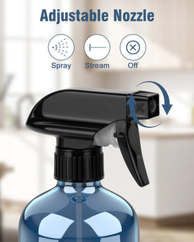 Bontip bouteille en verre 16 oz vue arrière avec étiquette noire