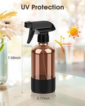 Bontip bouteille spray ambré en verre avec embout pulvérisateur