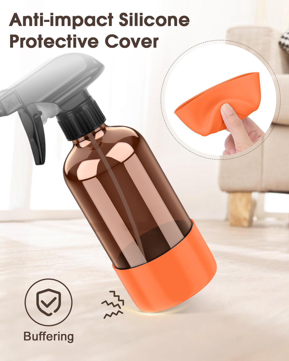 Bontip bouteille spray avec protection en silicone en usage