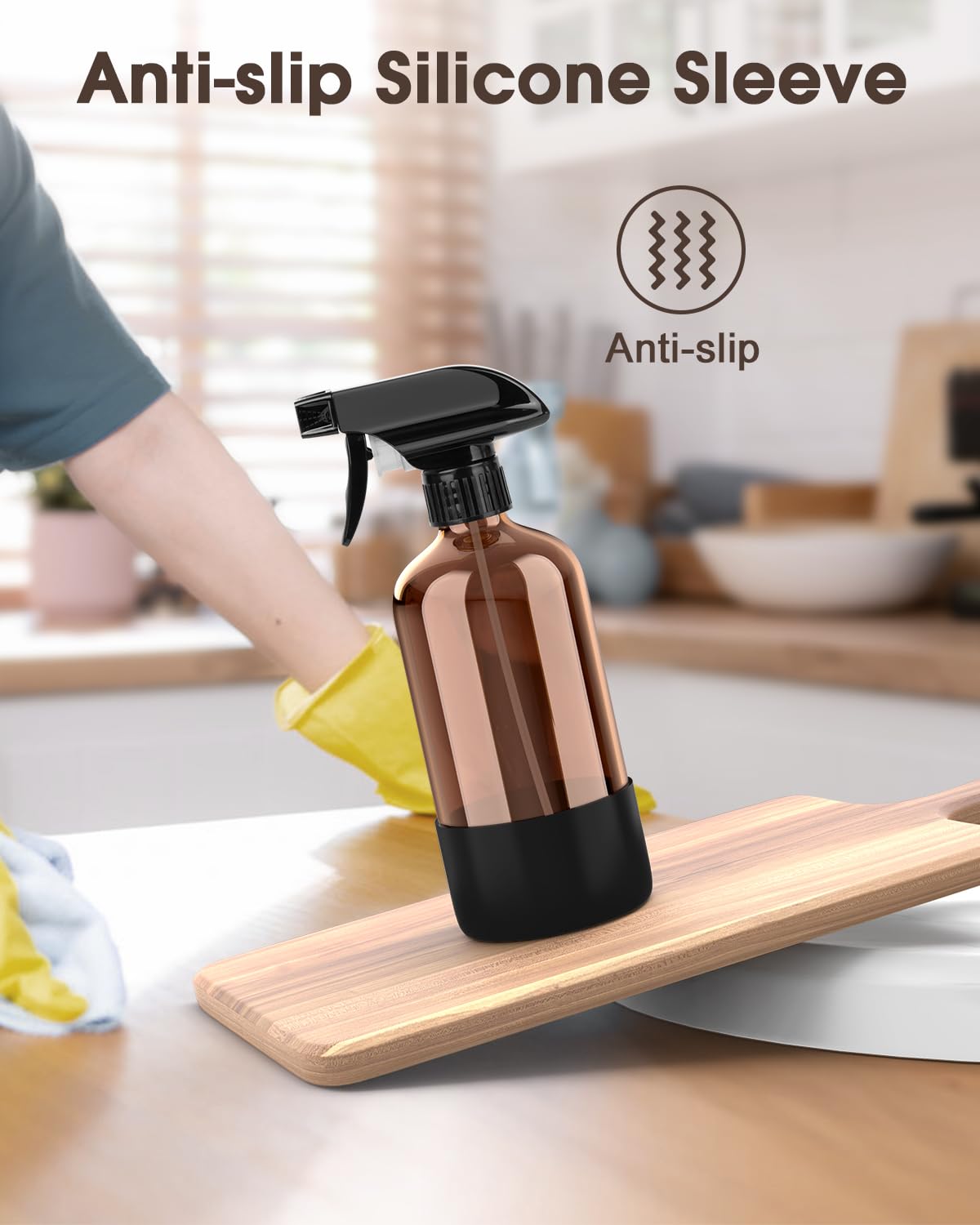 Bontip bouteille spray en verre ambre avec liquide à l'intérieur