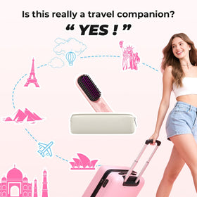 Bopcal Brosse Lissante sans Fil rose poudré avec accessoires