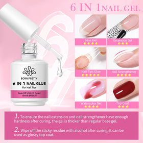 Born Pretty colle de vernis 15ML avec pinceau intégré