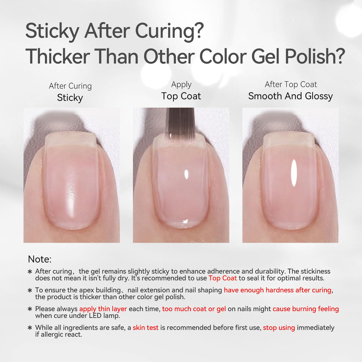 Born Pretty gel constructeur rose 15ml en situation